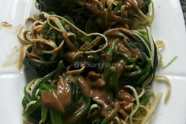 菠菜豆腐墩儿的做法图解5