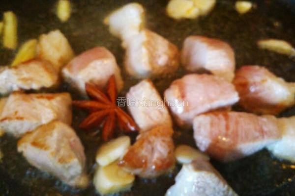 红烧肉炖山药的做法图解4