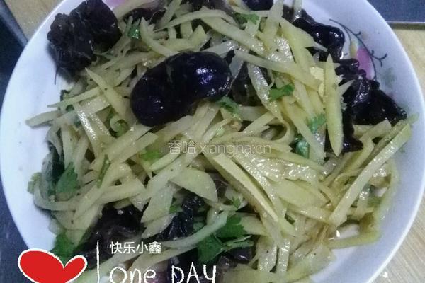 凉拌土豆丝木耳的做法图解4