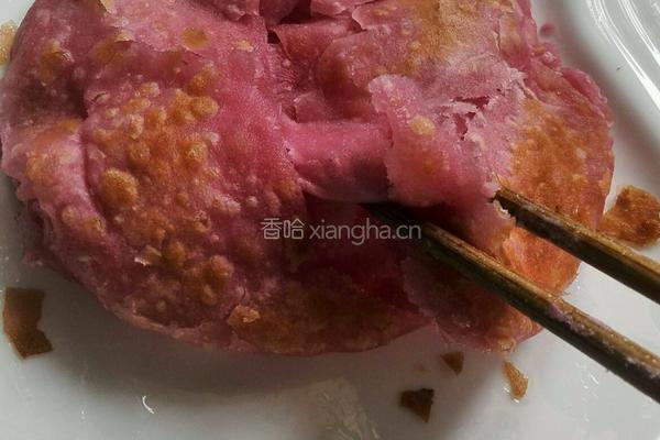 火龙果皮汁手撕饼的做法图解9