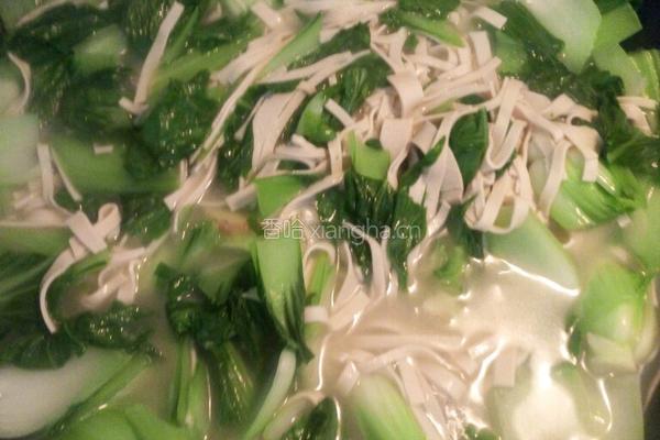 懒人版青菜豆皮汤的做法图解4