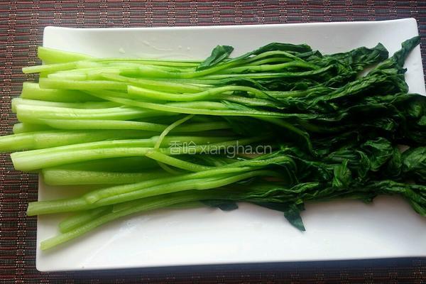 白灼菜心的做法图解3