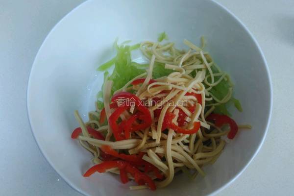 莴苣拌百叶丝的做法图解6