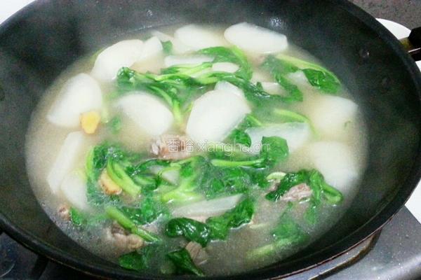 青菜萝卜排骨汤的做法图解8