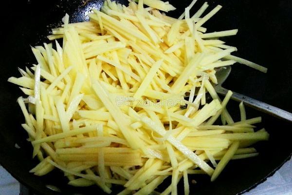 肉沫土豆丝的做法图解4