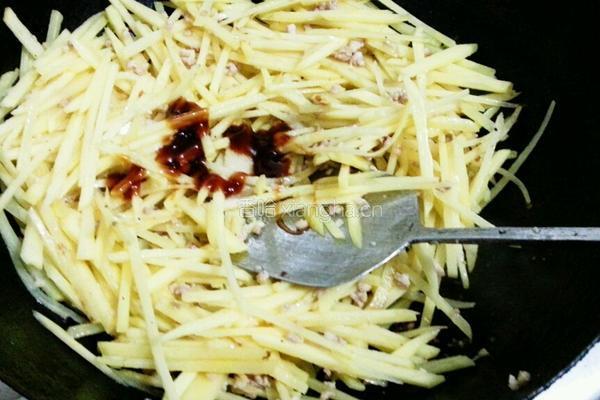 肉沫土豆丝的做法图解5