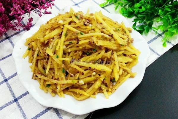 肉沫土豆丝的做法图解7