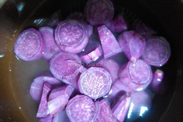 紫薯芋泥西米的做法图解1