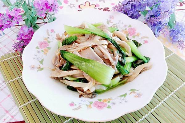 蘑菇青菜的做法图解6