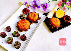 糯米红豆沙葵花饼的做法图解17