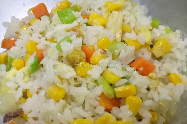 玉米鸡蛋炒饭的做法图解11