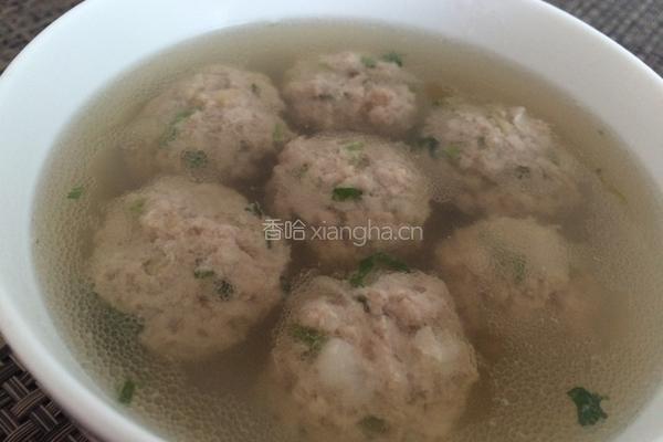 香菜肉丸的做法图解4
