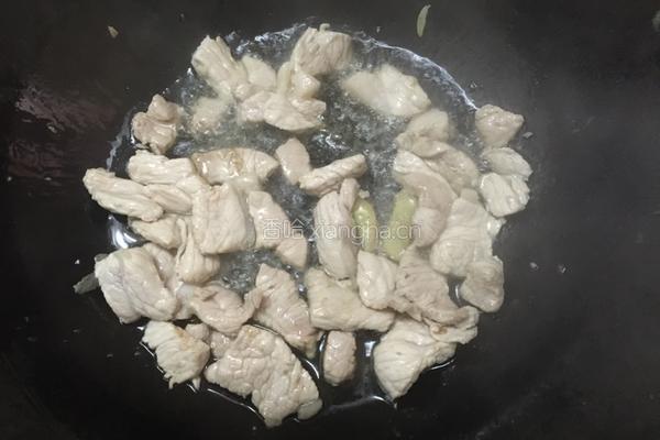 蒜苔炒肉片的做法图解4