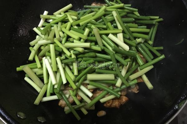 蒜苔炒肉片的做法图解6