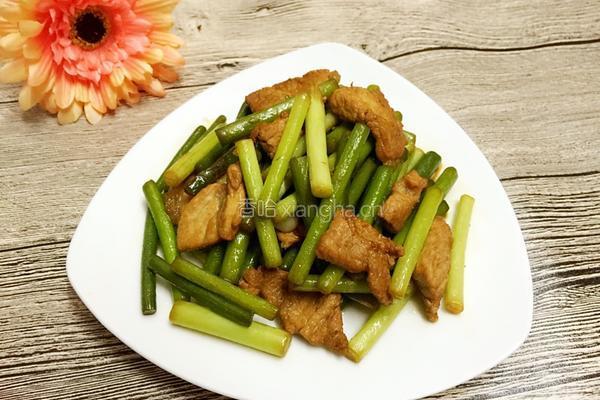 蒜苔炒肉片的做法图解9
