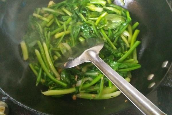 油菜炒肉片的做法图解6