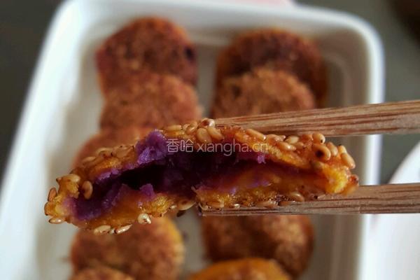 蜂蜜紫薯南瓜饼的做法图解7