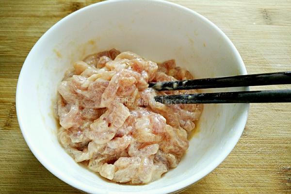 空心菜炒肉的做法图解4