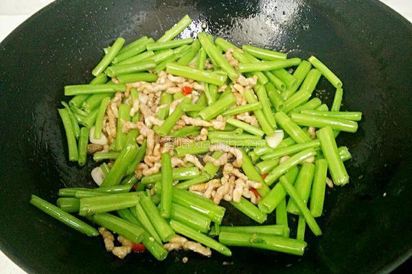 空心菜炒肉的做法图解9