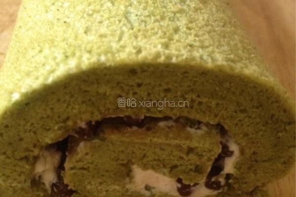 抹茶蜜豆蛋糕卷的做法图解14