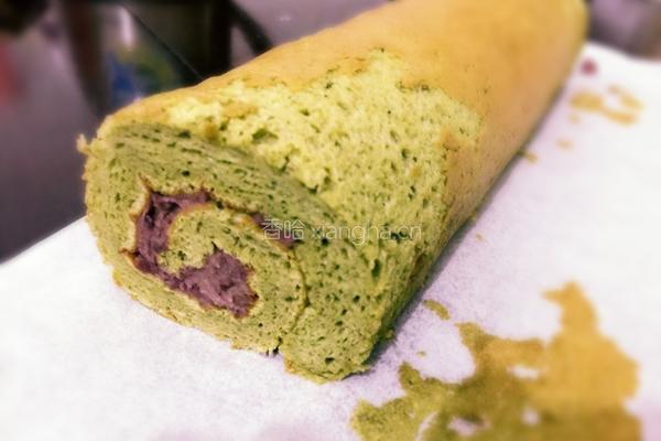 红豆抹茶卷的做法图解9