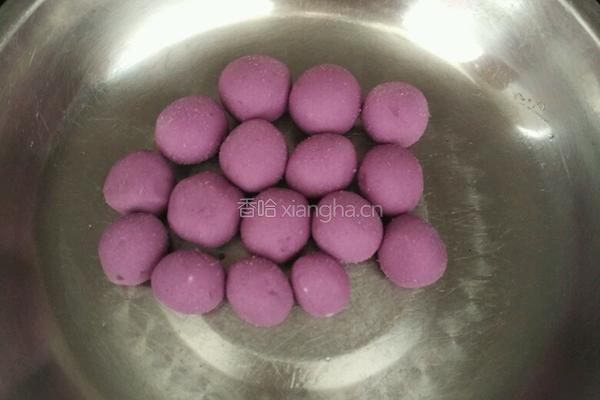 紫薯葡萄串的做法图解4