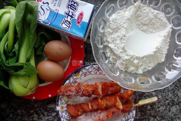 家常鸡蛋灌饼卷肉的做法图解1