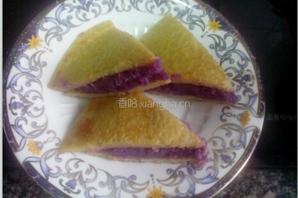 杂粮紫薯夹心饼的做法图解9