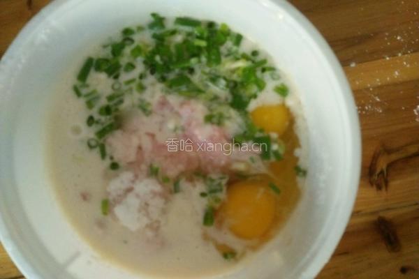 肉末鸡蛋饼的做法图解2