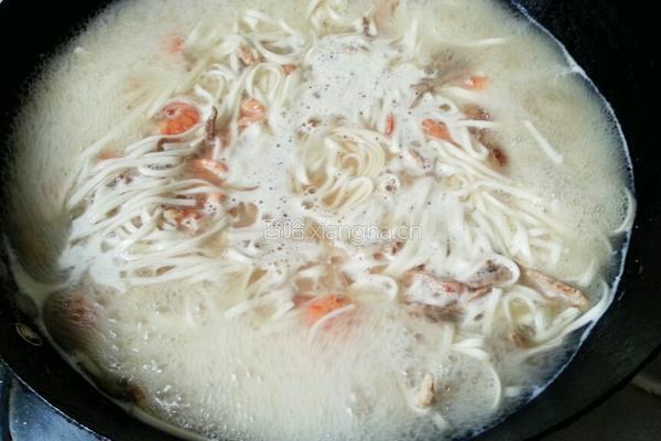 青菜肉丝面的做法图解11
