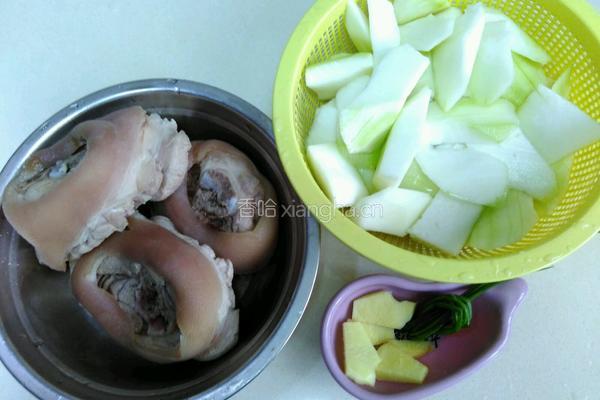 瓠子蹄膀汤的做法图解2
