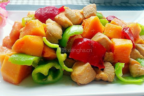 木瓜鸡丁的做法图解9