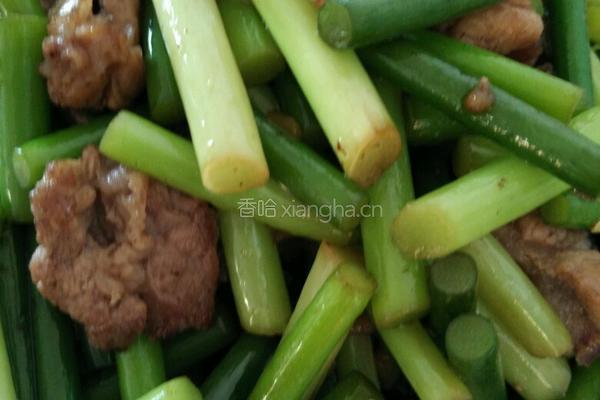 辣椒版蒜台炒肉的做法图解6