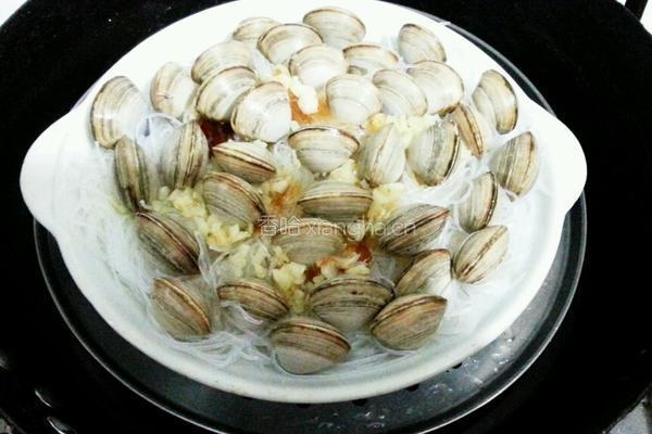 蒜蓉粉丝蒸蛤蜊的做法图解7
