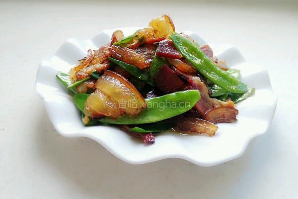 豌豆片炒腊肉的做法图解9