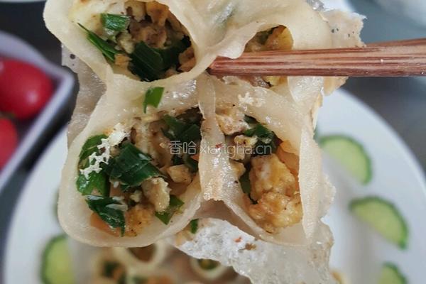 冰皮韭菜鸡蛋干贝锅贴的做法图解14