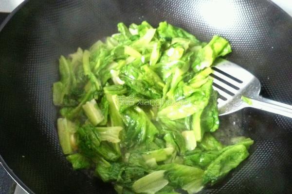 蒜香生菜的做法图解3