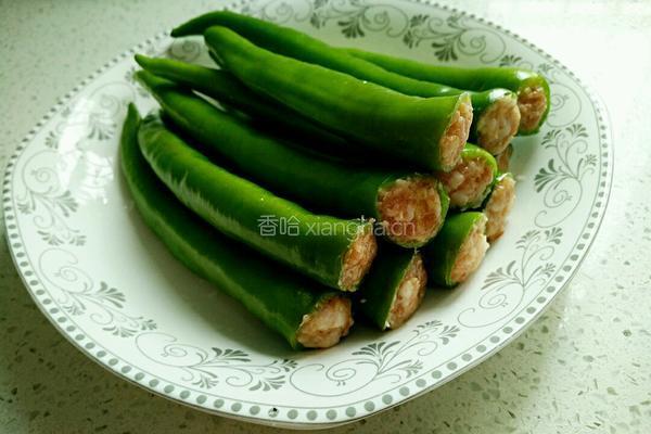 虎皮尖椒酿肉的做法图解4