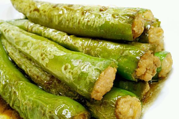 虎皮尖椒酿肉的做法图解8