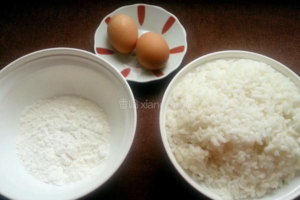 鸡蛋菜米饼的做法图解1