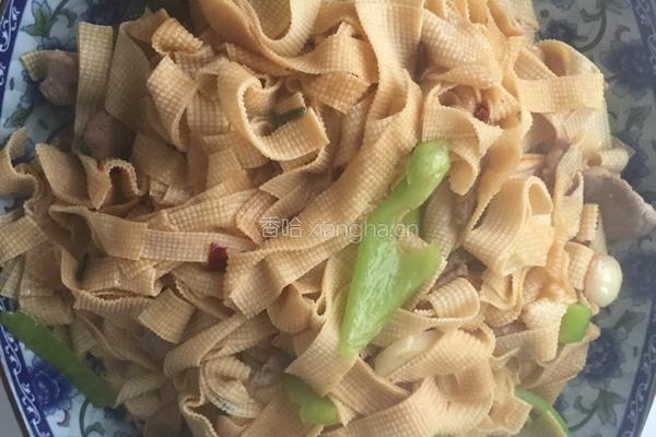 青椒炒干豆皮