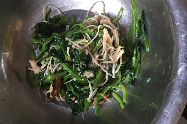 桃仁菠菜的做法图解6