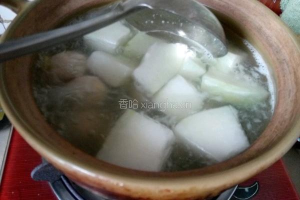 肉丸冬瓜汤的做法图解7