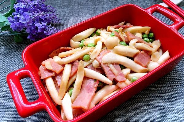 培根炒海鲜菇的做法图解10