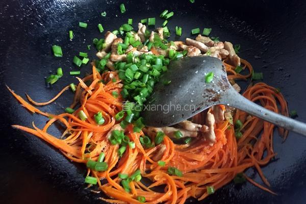 胡萝卜炒肉丝的做法图解6