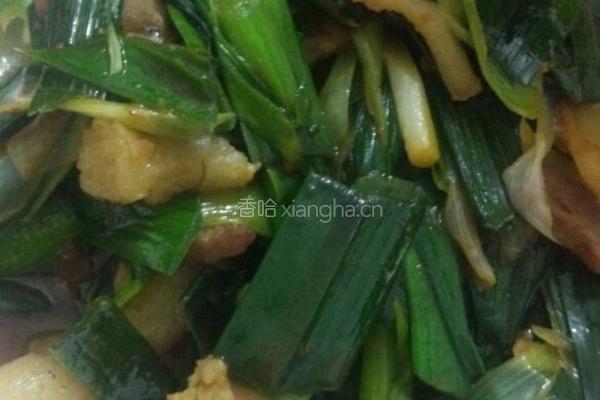 蒜苗炒肉的做法图解3