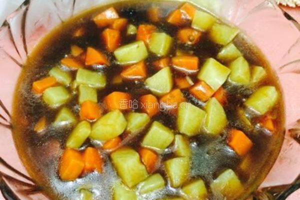 土豆红萝卜打卤面的做法图解7