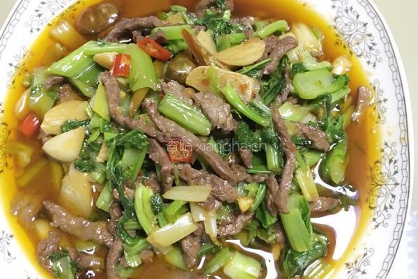 泡椒青菜炒牛肉的做法图解6