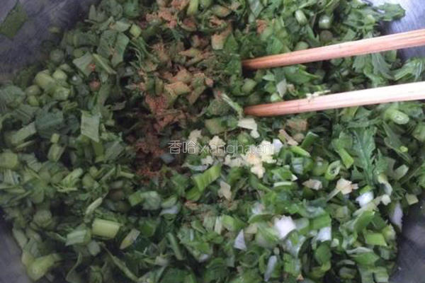 茼蒿丸子的做法图解3