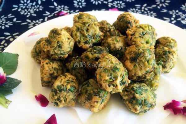 茼蒿丸子的做法图解10